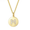 Single Studded Letter Necklace M 925 Plateado
