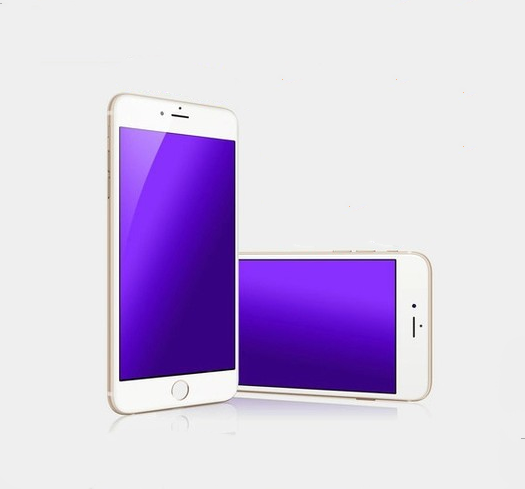 Protector de Pantalla Fibra de Carbono Violeta iPhone 7 Plus - Cristal Templado 3D