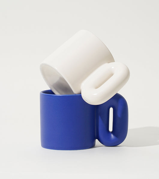 Taza Nórdica Azul Klein 3D - Vaso de Agua con Diseño Moderno