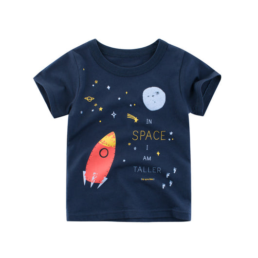 Camiseta Infantil con Estampado de Cohete