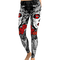 Pantalones Ajustados con Estampado de Calavera para Halloween