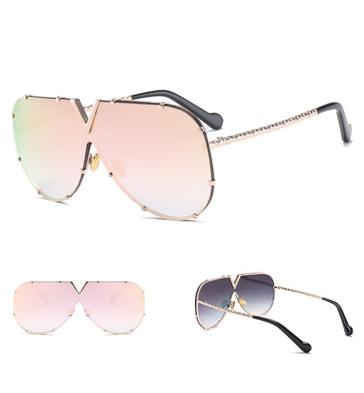 Gafas de Sol Unisex Rimless con Remaches - Estilo Minimalista y Versátil - Image 4