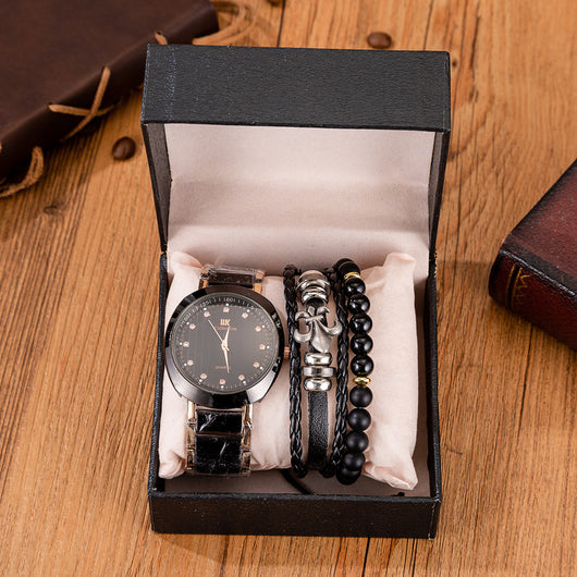Conjunto de Pulsera con Reloj de Acero Inoxidable y Cuarzo - Image 8