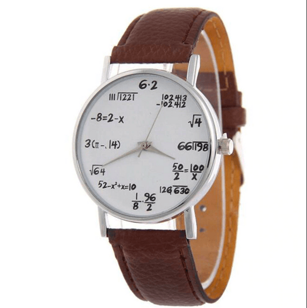 Reloj de Cuarzo Educativo con Símbolos de Suma y Resta para Estudiantes