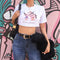 Playera Cupid Estampada Manga Corta