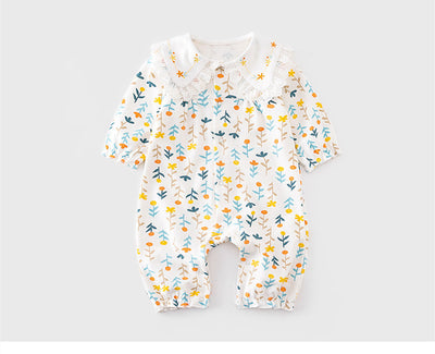 Jumpsuit Infantil de Manga Larga con Estampado Floral - Image 4