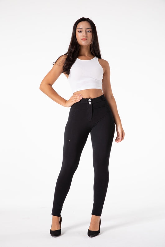 Pantalones de Baile Ajustados Cintura Media Negro - Image 5
