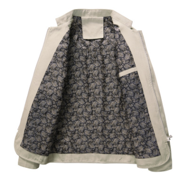 Chaqueta de Algodón Lavado con Cuello Mao para Hombre - Image 2