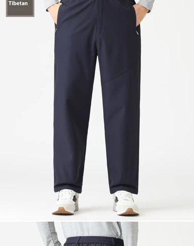 Pantalones Casuales para Hombres Maduros con Cintura Elástica - Image 12