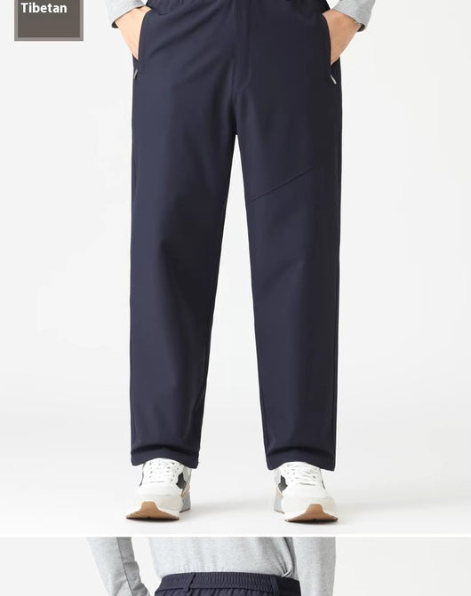Pantalones Casuales para Hombres Maduros con Cintura Elástica - Image 12