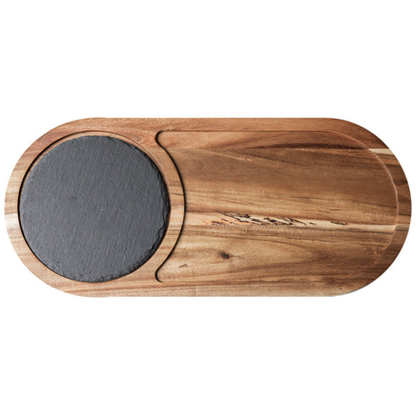 Bandeja de Madera con Base de Roca Natural - Image 5