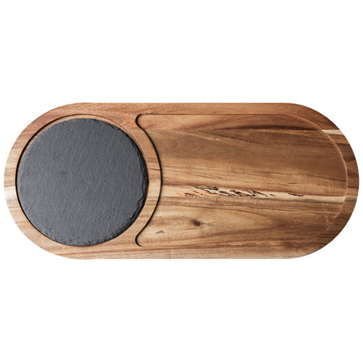 Bandeja de Madera con Base de Roca Natural - Image 5