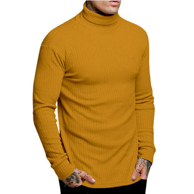 Suéter Cuello Alto con Detalle Retorcido y Rayas - Image 18