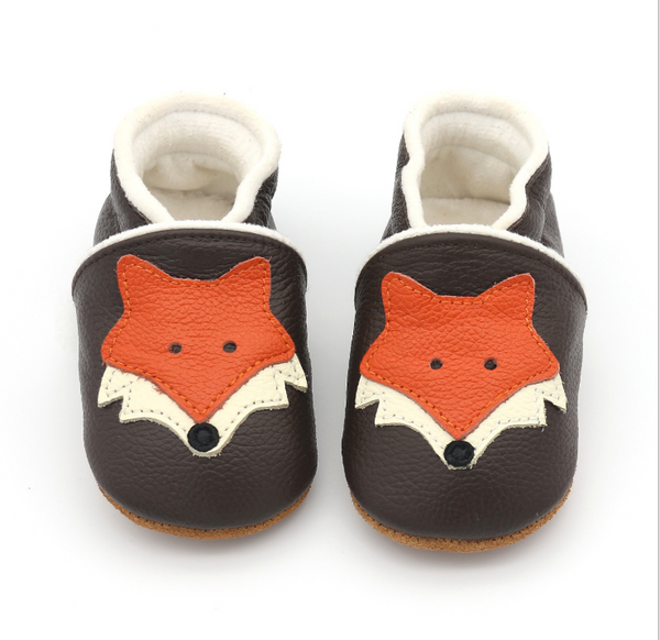 Zapatos de Cuna Mr. Fox en Cuero Genuino