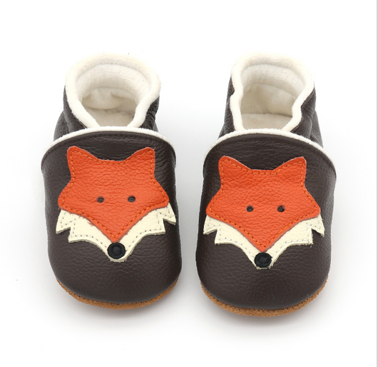Zapatos de Cuna Mr. Fox en Cuero Genuino