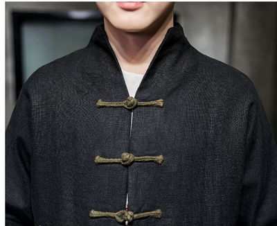 Chaqueta de Algodón y Lino con Detalles en Contraste - Image 9
