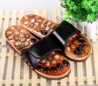 Pantuflas de Masaje Reflexológico con Piedras de Jade Natural - Image 5