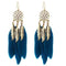Tassel long earrings Azul