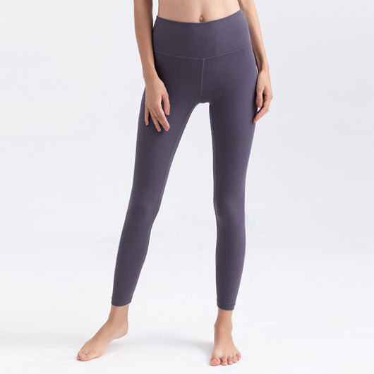 Pantalones Yoga Cintura Alta Reversibles en Brocado Nude - Image 17