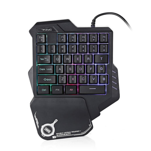 Teclado Gaming Mecánico Una Mano RGB Portátil Mini Keypad