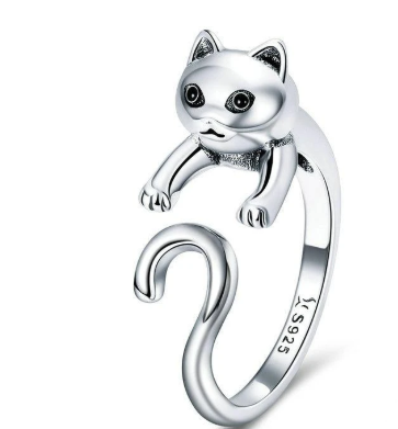 Anillo de Gato Travieso - Diseño Lindo y Ajustable