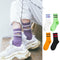 Calcetines Casuales con Rayas Letras - Estilo Urbano Cómodo