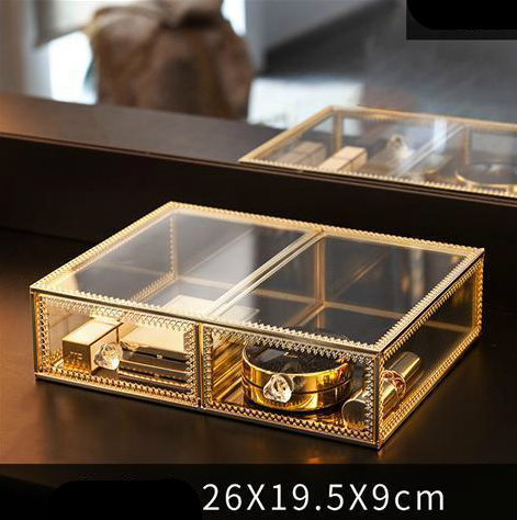 Organizador de Cosméticos con Caja de Almacenamiento de Cristal Antipolvo - Image 4