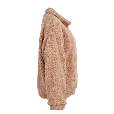 Abrigo Oversized de Lana Sintética Esponjosa - Invierno Cálido para Mujer - Image 3