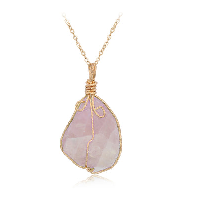 Collar de Cristal en Bruto con Dije de Piedra Natural Irregular - Image 11