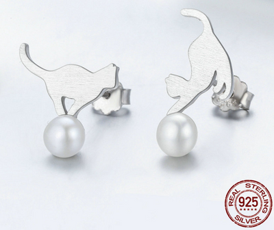 Aretes de Perla Cepillados Estilo Coreano Hipoalergénicos - Image 5