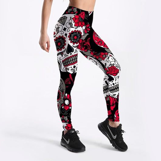 Leggings con Estampado Calavera Europeo Americano - Image 9