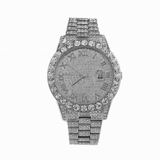 Reloj de Cuarzo Resistente al Agua con Diamantes Completos - Image 3