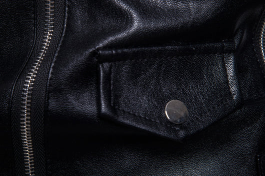 Chaqueta de Cuero con Múltiples Cierres - Image 5