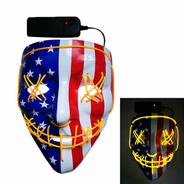 Máscara LED Iluminada para Halloween