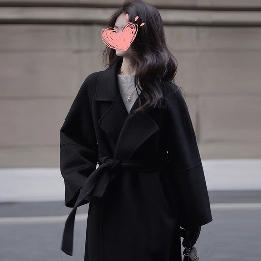 Abrigo Socialite de Moda Otoño-Invierno Largo hasta la Rodilla