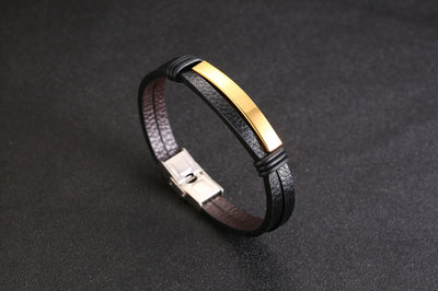 Pulsera de Acero Inoxidable y Cuero - Image 18