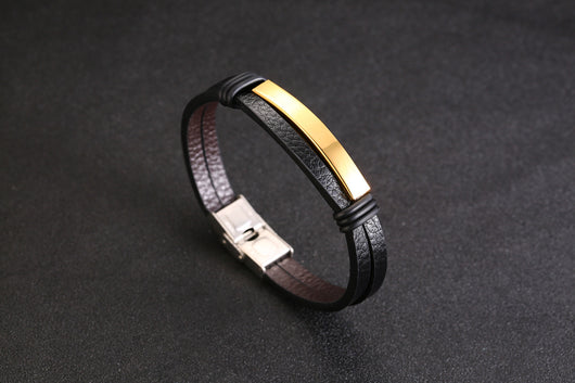 Pulsera de Acero Inoxidable y Cuero - Image 13