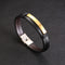 Stainless Steel Leather Bracelet Dorado