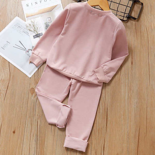 Conjunto Casual Infantil Estampado de Manga Larga
