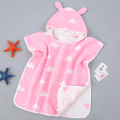 Capa de Baño Infantil con Capucha de Algodón Gasa Pura - Image 13