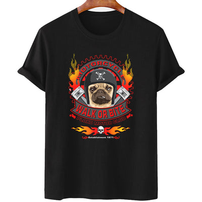 Playera Moto Pug Fronteriza