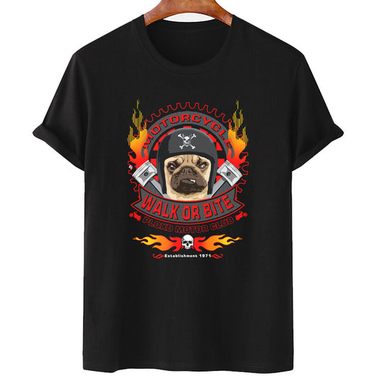 Playera Moto Pug Fronteriza