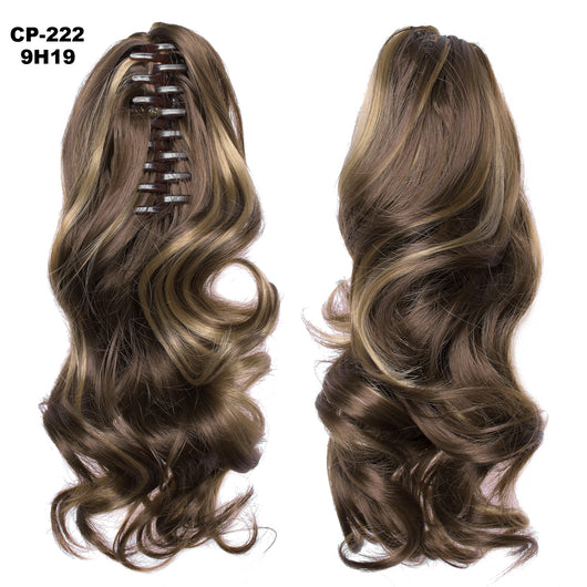 Extensión de Cabello Ondulado Largo con Clip - Peluca Postiza Gris Natural - Image 25