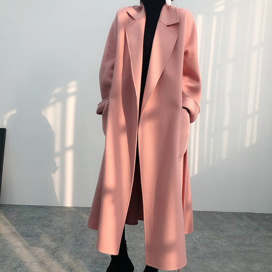 Abrigo Reversible de Cachemira para Mujer - Corte Holgado Otoño Invierno - Image 3