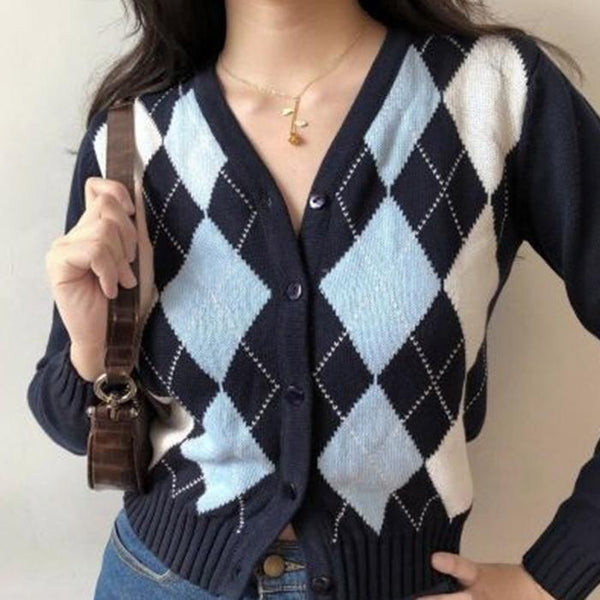 Cardigan Tejido Diamante Premium