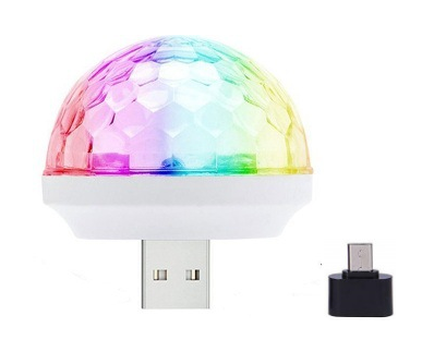Proyector Disco Ball LED USB 5V - Iluminación DJ para Fiestas y Navidad