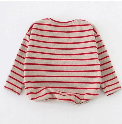 Camisetas de Rayas para Niñas - Algodón Puro, Manga Larga Otoño Primavera - Image 7