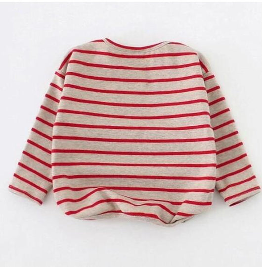 Camisetas de Rayas para Niñas - Algodón Puro, Manga Larga Otoño Primavera - Image 7