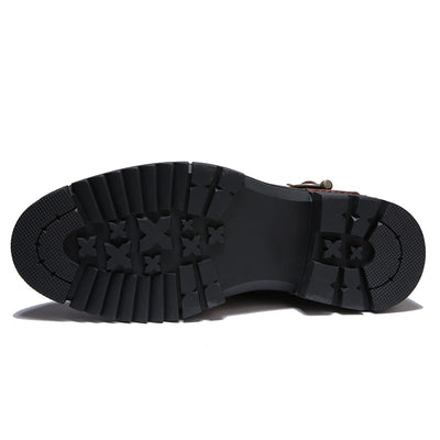 Botas de Cuero Genuino Estilo Retro para Hombre - Image 4