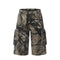 Shorts de Mezclilla Camuflado Estilo Americano con Múltiples Bolsillos